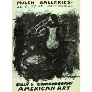  1950 Original Lithograph Milch Galleries Sidney Laufman 