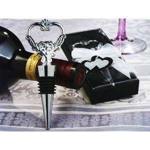  Wedding Favors Unique Heart Wine stopper and Bottle opener 