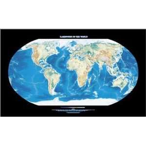  Landforms of the World Topographic Wall Map by Raven Maps 