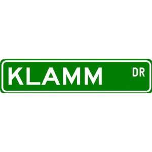  KLAMM Street Sign ~ Personalized Family Lastname Sign 