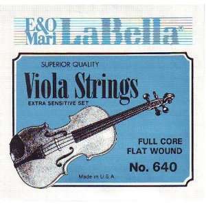  La Bella Viola Full Steel Core Chr. Flat Wound, 640 