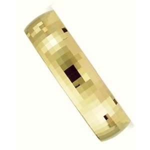 6.0 Millimeters 14Kt Yellow Gold Wedding Ring with Mirror 