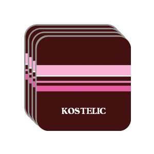 Personal Name Gift   KOSTELIC Set of 4 Mini Mousepad Coasters (pink 