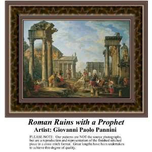  Roman Ruins with a Prophet, Cross Stitch Pattern PDF 