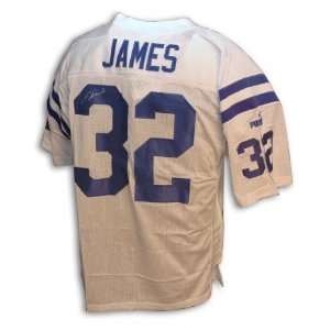 Edgerrin James Autographed/Hand Signed Puma Brand White Jersey