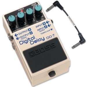  BOSS DD 7 Digital Delay Pedal and Sonic Sense 6 In Patch 