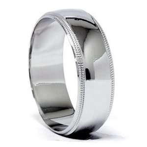   Direct 8 MM Solid Mens Womens 14K White Gold Bridal Wedding Ring Band