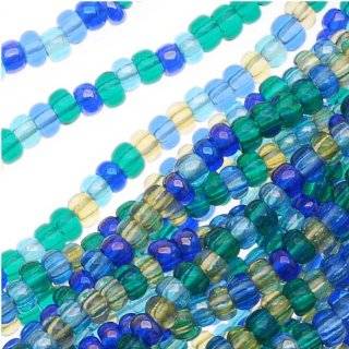Czech Seed Beads Mix Lot 11/0 Lagoon Blue Aquas 1/2 Hank
