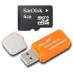 SanDisk 4 GB SD HC microSDHC Class 4 Flash Memory Card with Everything 