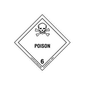  Poison Label, Worded, Paper, Pack of 50