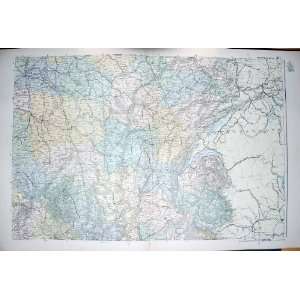  BACON MAP 1894 FRANCE LYONS MOULINS ORLEANS EUROPE