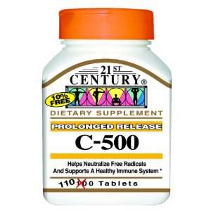 21st Century C 500 Mg Prolonged Release Tablets, 110 Count 