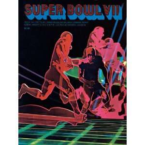  Canvas 22 x 30 Super Bowl VII Program Print  Details 