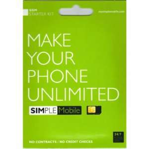  Simple Mobile Starter Kit & Airtime Package Cell Phones 