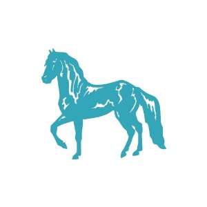  Horse Large 10 Tall TEAL vinyl window decal sticker 