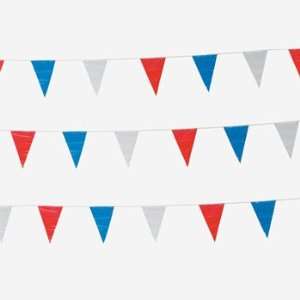  Red White And Blue Pennant Banner   Party Decorations 