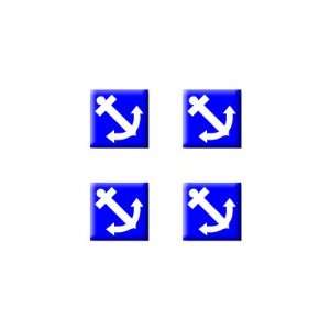  Boat Anchor Symbol   Set of 4 Badge Stickers Electronics