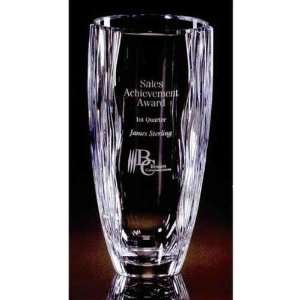  Ridge   Crystal vase, 6 1/2 x 13. Patio, Lawn & Garden