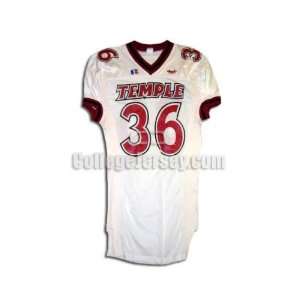   No. 36 Game Used Temple Russell Football Jersey