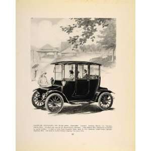  1913 Print Lake Forest Train Depot Vintage Electric Car 
