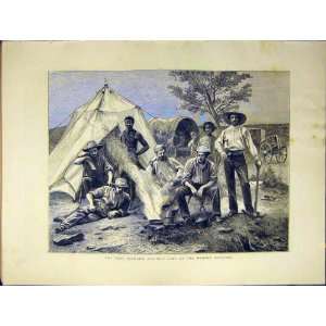   Diamond Fields Camp Hebron Digging Tent Print 1871