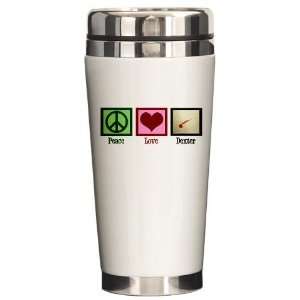 Peace Love Dexter Tv show Ceramic Travel Mug by   