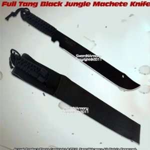   Tang Black Jungle Machete Sword Short Dagger Knife