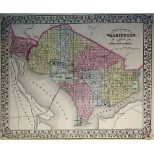  Mitchell Map of Washington DC (1869)