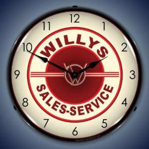  Willys Sales and Service Lighted Clock 