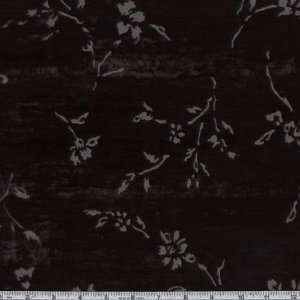   Burnout Velvet Posies Black Fabric By The Yard Arts, Crafts & Sewing