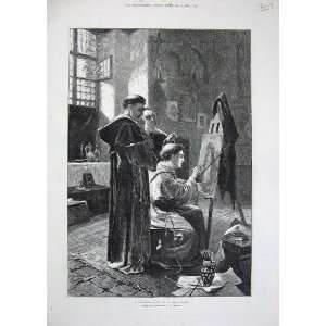 1883 Monastery Monks Painting Art Henley Fine Art