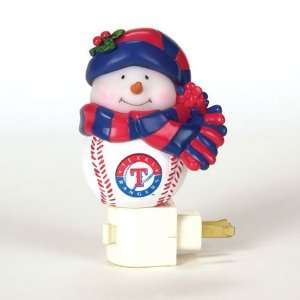  Texas Rangers MLB Home Run Snowman Night Light (5 inch 