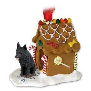  NEW Schipperke Ginger Bread House Christmas Ornament Pet 