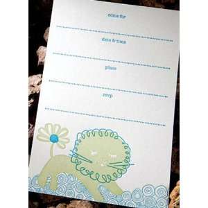   petite party letterpress fill in invitations