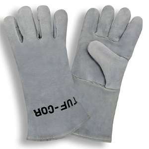 Mens XL TUF COR Gray Leather Welders Gloves (QTY/12)  