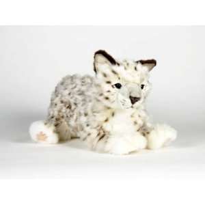  Hansa Snow Leopard Cub Stuffed Plush Animal, Laying Toys 