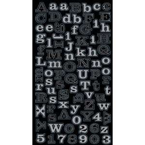   Silver Mini Foil Alphabet Dimensional Stickers Arts, Crafts & Sewing