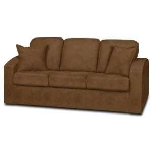  Fairview Cocoa faux suede Bay Couch