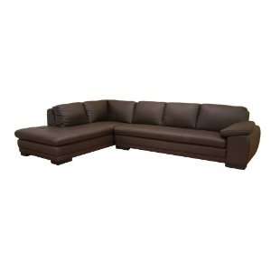  Diana Dark Brown Sofa/Chaise Sectional Reverse