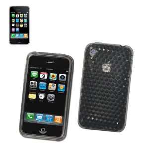   Protector Skin Cover Case for Apple Iphone 3Gs   Black Electronics