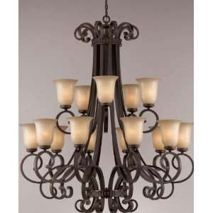  Corsica Collection Bronze Finish Chandelier By Triarch 