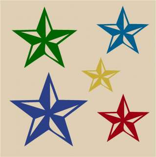 PRIMITIVE STENCIL BARN STARS SHAPES*4 SIZES* 12x12  