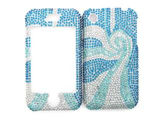   CRYSTAL FACEPLATE HARD SKIN CASE COVER APPLE iPHONE 1 2G BLUE  