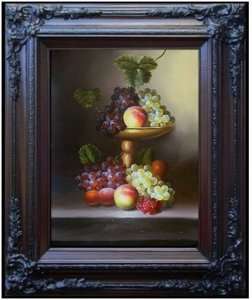 Framed Hand Painted Oil Painting Still Life with Assorted Fruits 