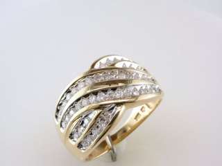 Genuine Diamond .75ct Yellow Gold Engagement Wedding Cocktail Ring 