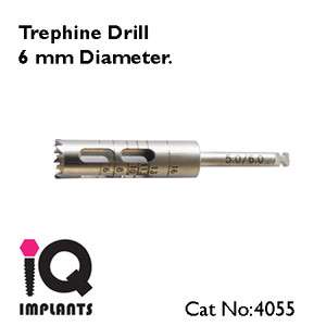 Trephine Drill 6mm with Irrigation/ Dental implant Accs  
