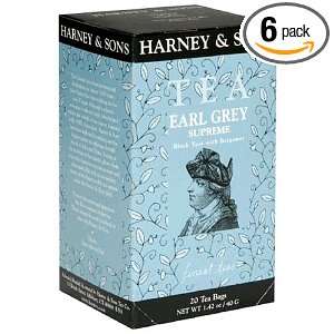   Bergamot, Earl Grey Supreme, Case of Six 20 Tea Bags each (120 bags