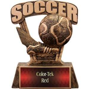  Prosport 6 Custom Soccer Resin Trophies RED COLOR TEK 