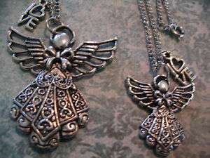 Mother Daughter Sisters Angel Necklaces  