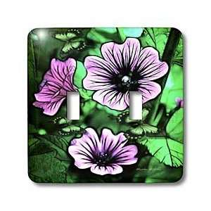  SmudgeArt Flower Art Designs   Malva   Light Switch Covers 